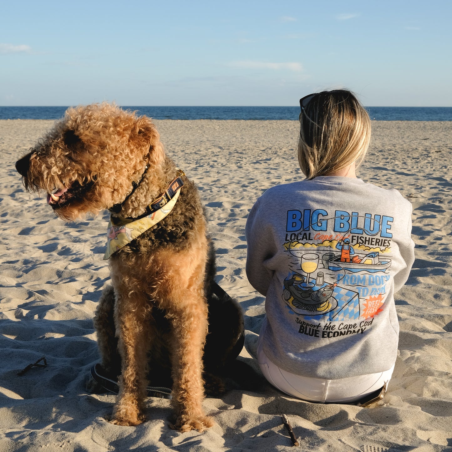 Big Blue "Fishing Charter" Crewneck
