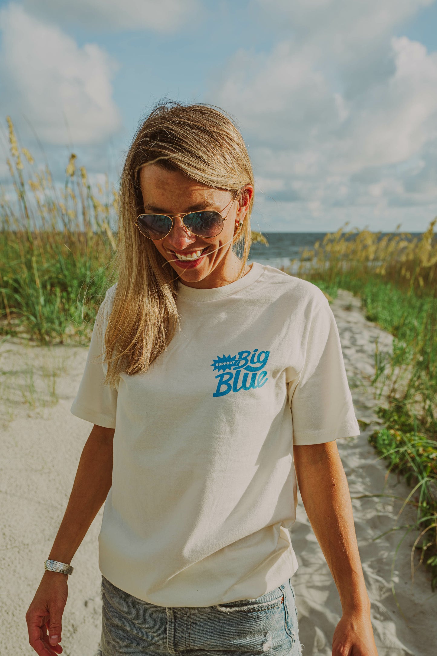 Support Big Blue Tee