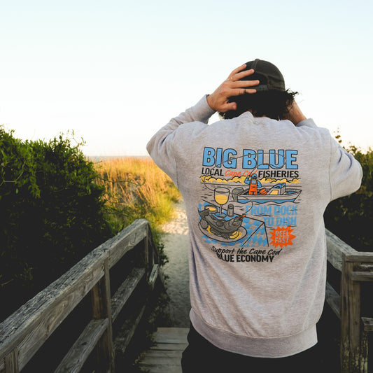 Big Blue "Fishing Charter" Crewneck