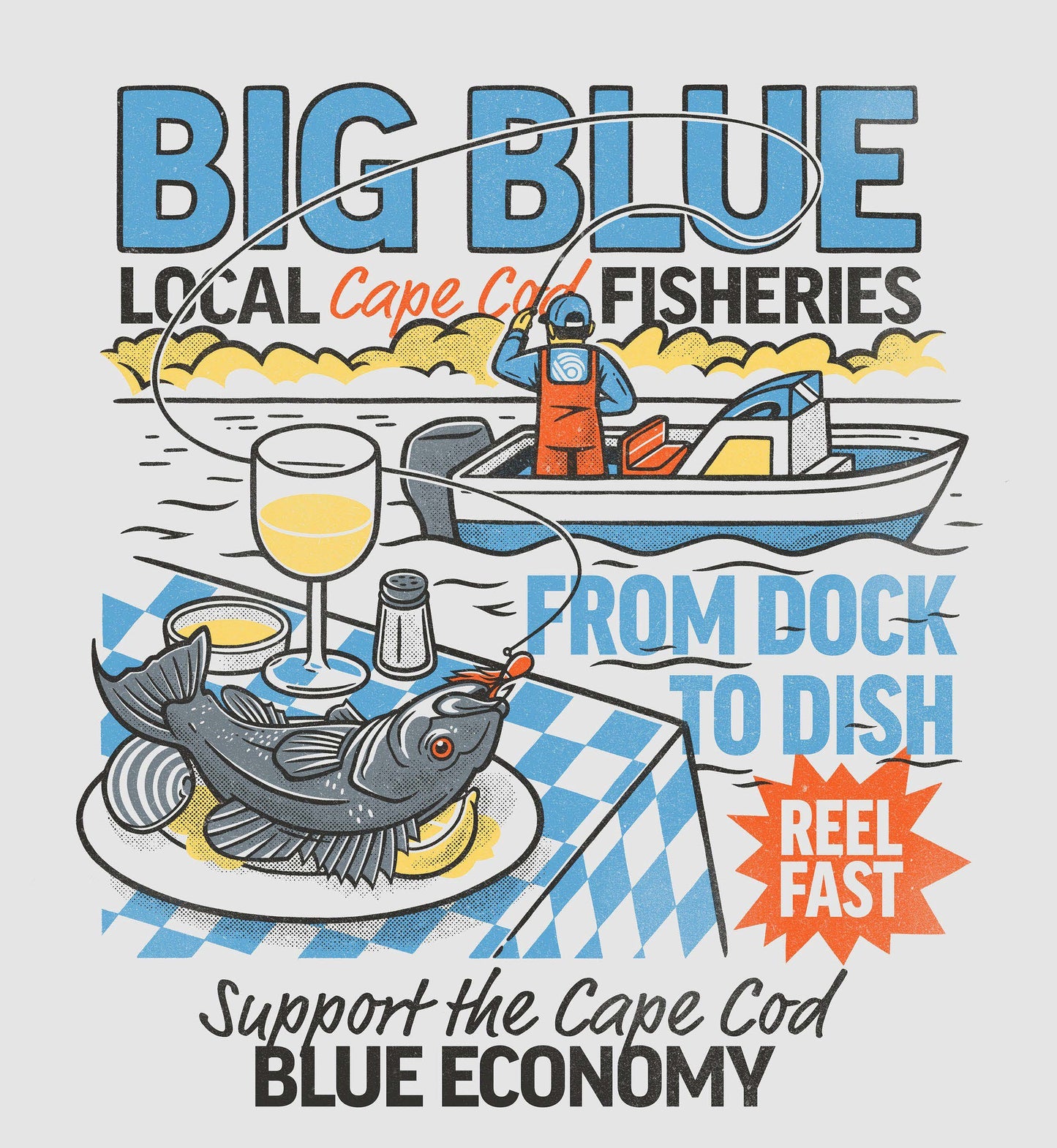 Big Blue "Fishing Charter" Tee